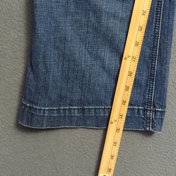 Ariat Jeans Women's 28R Blue Trouser Mid Rise Stretch Outseam Ella Wide Leg - Picture 8 of 13